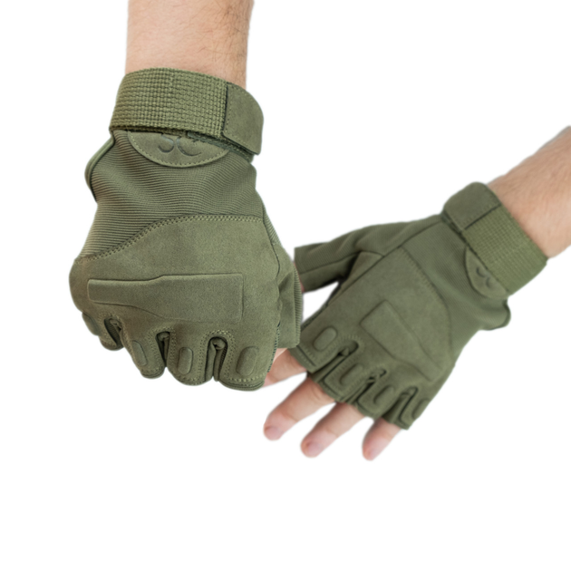 Тактические Перчатки С Открытыми Пальцами Размер L Oakley Олива OQW78 - изображение 2