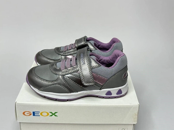 ​Дитячі кросівки Geox Pavlis 25 р сіро-рожеві дівчинці - зображення 3