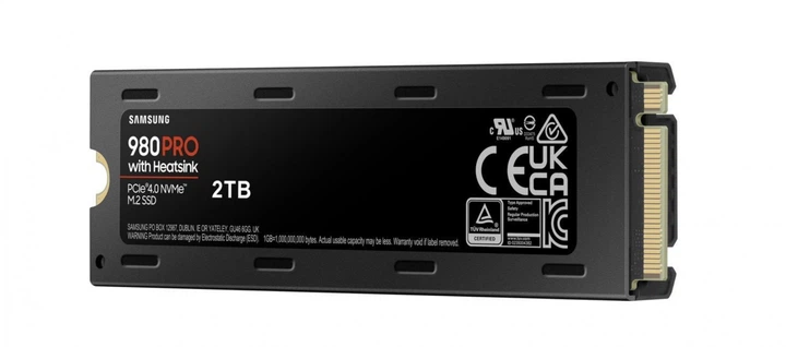 SSD Samsung 980 Pro 2TB с радиатором (MZ-V8P2T0CW), M.2 PCIe 4.0