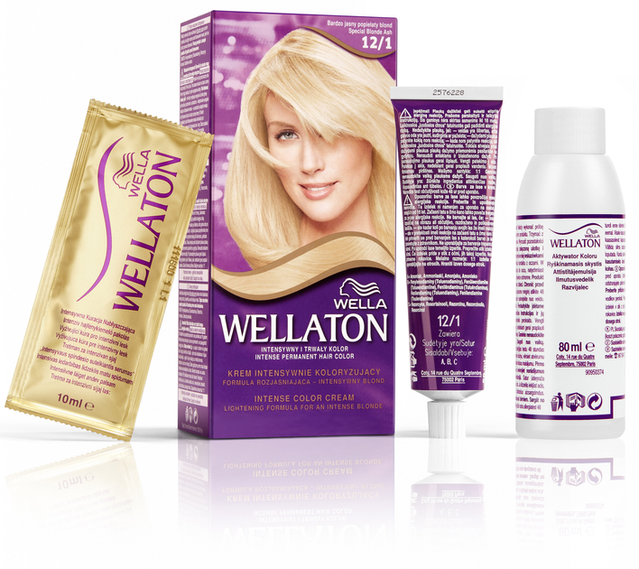 Farba do włosów Wella Wellaton Intense 12/1 Bardzo Jasny Popielaty Blond 110 ml (4056800023943) - obraz 2