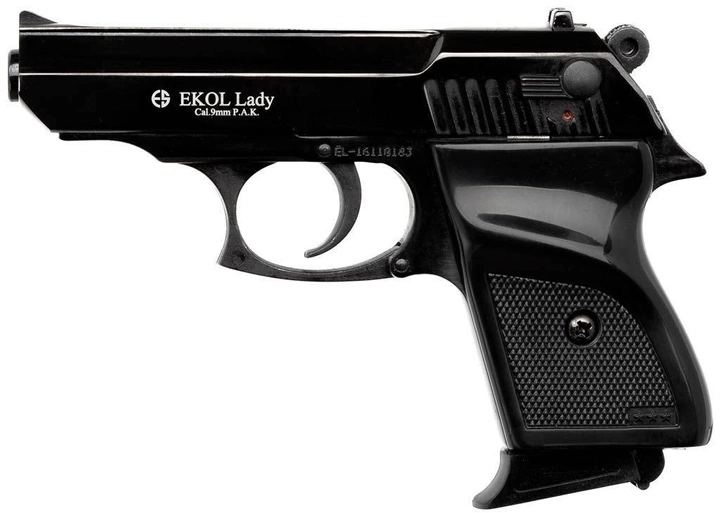 Стартовий шумовий пістолет Ekol Lady Black (9 мм) - зображення 1