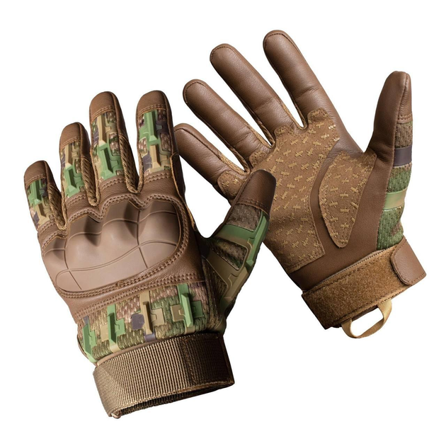 Плотные перчатки Razor с защитными накладками и антискользящими вставками койот размер M - изображение 1