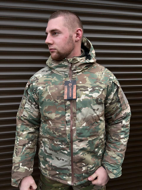 Мужская зимняя Куртка Army M-65 с капюшоном / Бушлат с водонепроницаемым отталкиванием мультикам размер XXXL - изображение 1