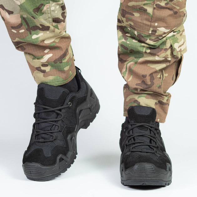 Чоловічі нубукові Кросівки М6 з мембраною на двокомпонентній гумовій підошві чорні розмір 43 - зображення 2