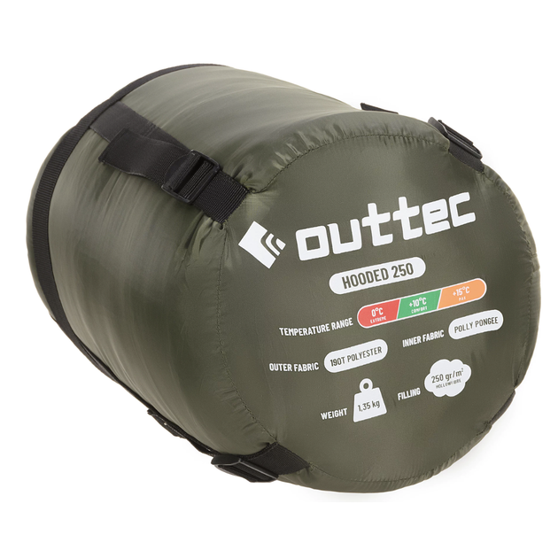 Спальный мешок одеяло Outtec демисезон с капюшоном хаки - Фото 5 Спальный мешок одеяло Outtec демисезон с капюшоном хаки - изображение 5
