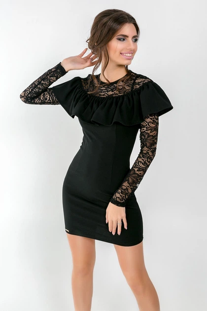 Платье Azuri 5388 L Черное (28698441) - изображение 4