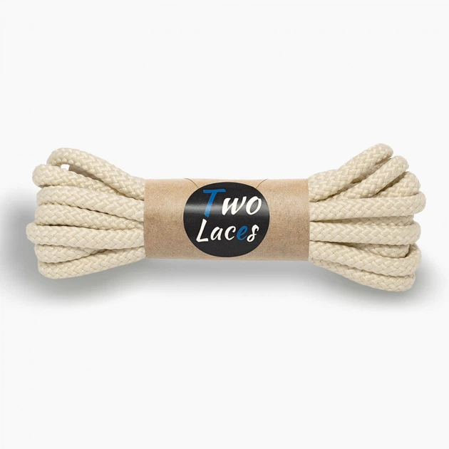 Шнурки для обуви Two Laces круглый 5 мм, длина 140 см, бежевый ...