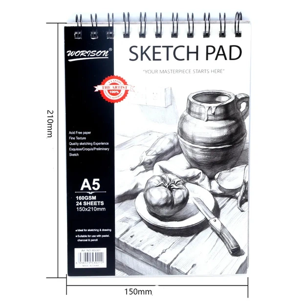 Альбом Worison Sketch Pad 24 листа 160г/м² формат А5 - изображение 2