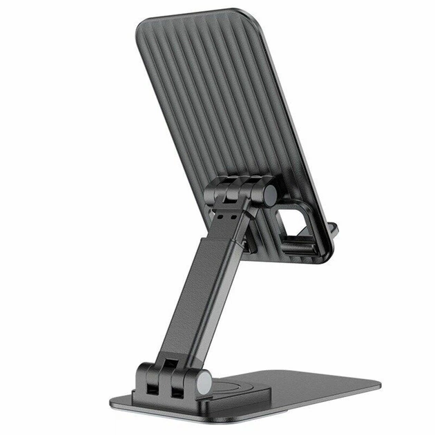 Подставка для телефона настольная HOCO Ivey folding rotatable desktop holder (4,7"-7"). Black - изображение 5