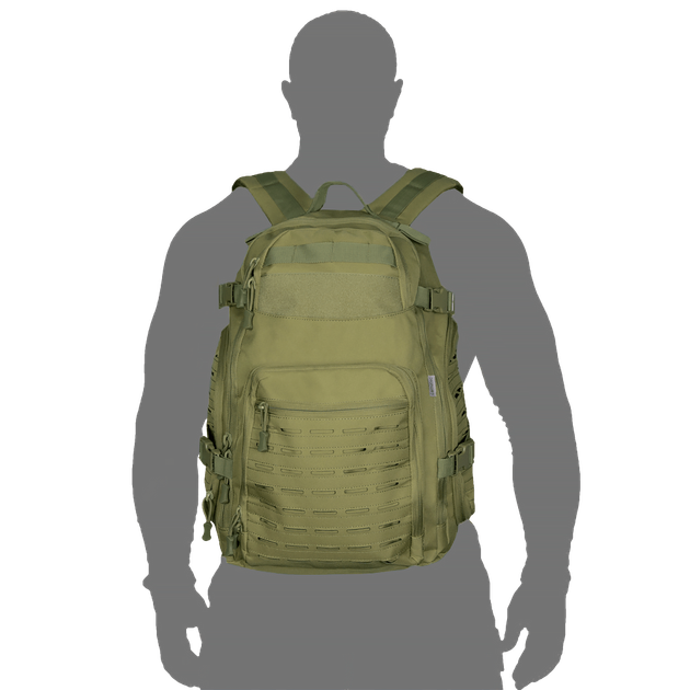 Рюкзак CamoTec 30л с системой Molle 50х30х19см / Прочный Ранец Oxford 900D PVC олива - изображение 2