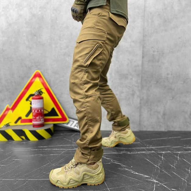 Чоловічі міцні Штани Kayman з накладними кишенями / Щільні Брюки коттон койот розмір XL - зображення 2