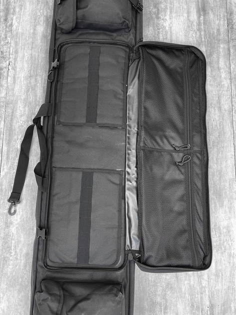 Водонепроницаемый Рюкзак-чехол Cordura 120 см / Кейс для транспортировки вещей / Большой ранец в черном цвете - изображение 2