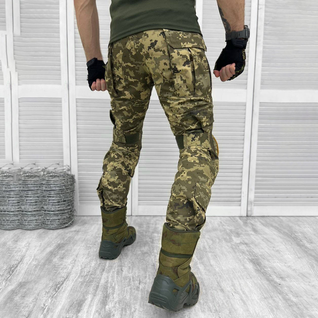 Крепкие мужские Штаны с наколенниками / Плотные Брюки рип-стоп пиксель размер XL - изображение 2
