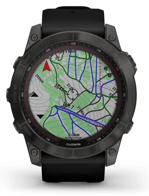 Смарт-годинник Garmin Fenix 7X Sapphire Solar Black DLC Titanium with Black Band (010-02541-45) - зображення 4