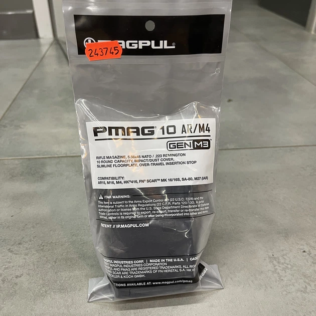 Магазин для AR15 Magpul PMAG 10 AR/M4 GEN M3 5.56x45mm / .223 Remington, 10 патронов (MAG559) - изображение 6