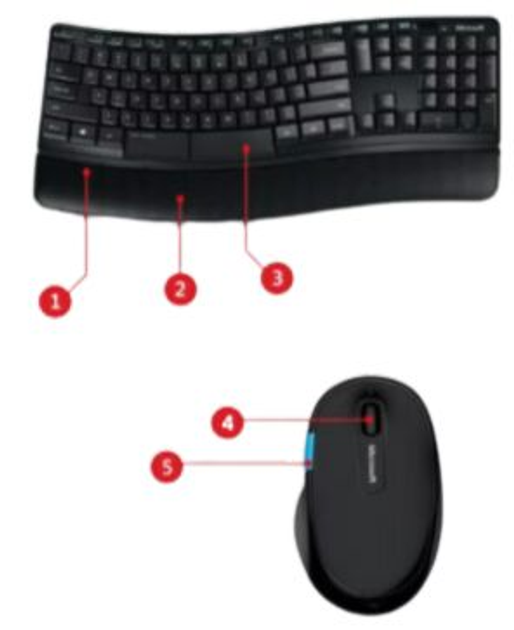 Zestaw bezprzewodowy Microsoft Sculpt Comfort Black (L3V-00021) - obraz 4