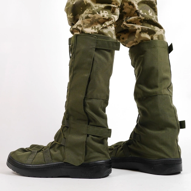 Тактичні Бахіли водонепроникні, гамаші на взуття для Захисту від Дощу Олива M(39-41) - зображення 2