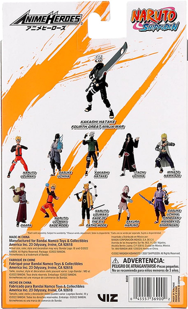 Figurka Do Gier Bandai Anime Heroes: Naruto: Hatake Kakashi Gourth Great Ninja War 16 cm (3296580369638) - obraz 5
