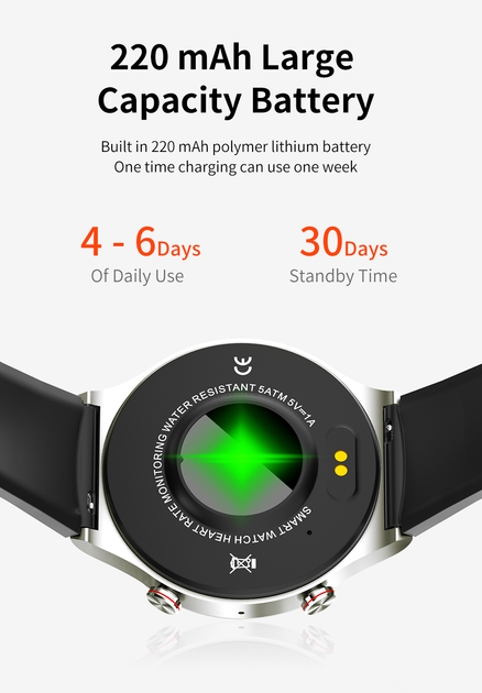 Smartwatch Kumi GT5 Czarny (KU-GT5/BK) - obraz 15