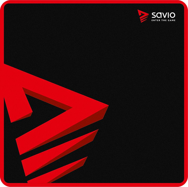 Podkładka pod mysz i klawiaturę Savio Turbo Dynamic M 450 x 450 x 3 mm Black-Red (SAVGTDM) - obraz 1