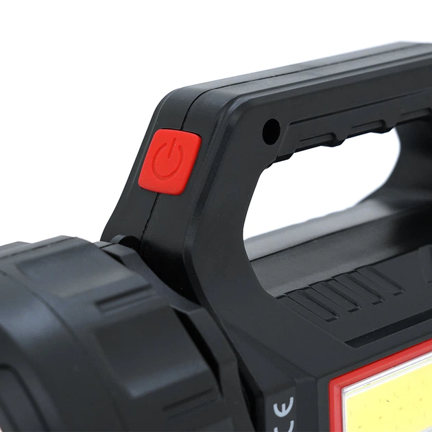 Ліхтар пошуковий Pahther PT-8895, 1LED+COB T6, 10W, 3+2+2 режими, 3600mah, Black, IP40, USB кабель+Solar, 200х95х130мм, BOX - Фото 6 Ліхтар пошуковий Pahther PT-8895, 1LED+COB T6, 10W, 3+2+2 режими, 3600mah, Black, IP40, USB кабель+Solar, 200х95х130мм, BOX - изображение 6