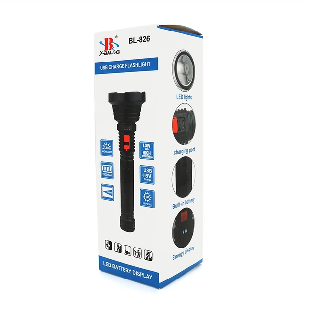 Фонарь Bailong BL-8261led OSL3W мощный фонарь с аккумулятором IP44 usb - Фото 5 Фонарь Bailong BL-8261led OSL3W мощный фонарь с аккумулятором IP44 usb - изображение 5