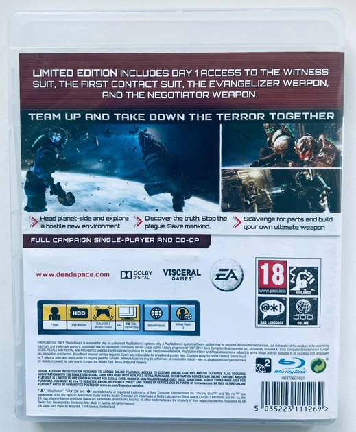 Dead Space 3 Limited Edition, Б/У, русские субтитры - диск для PlayStation 3 - изображение 2