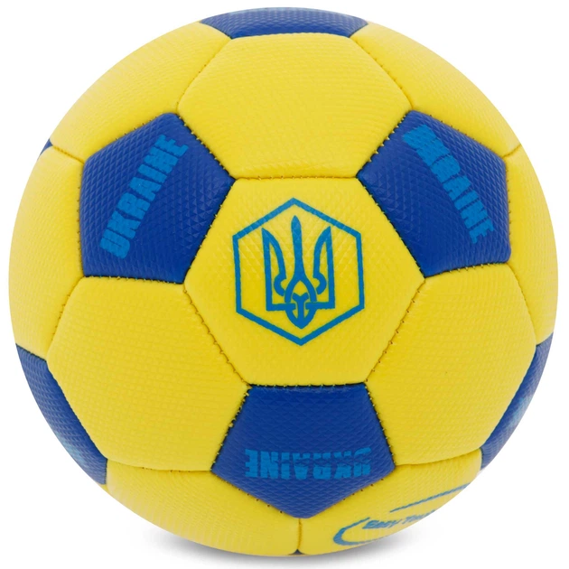 М'яч футбольний UKRAINE International Standart FB-9310 №2 PU жовтий - изображение 3