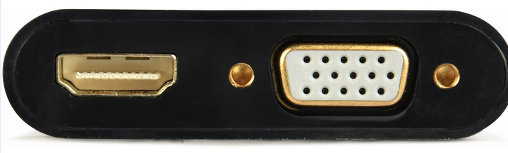 Адаптер-перехідник HDMI на HDMI/VGA+Аудіо 3.5 (A-HDMIM-HDMIFVGAF-01) - зображення 5