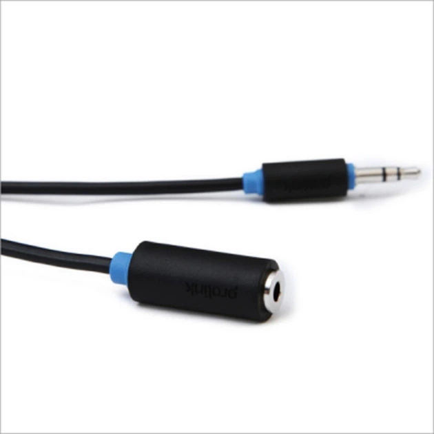 Кабель мультимедійний подовжувач Jack 3.5mm папа/Jack 3.5mm мама 1.5m Prolink (PB106-0150) - изображение 3