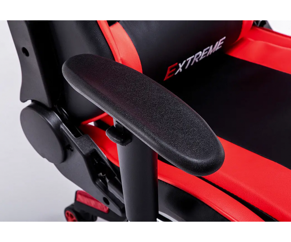 Ігрове крісло для геймерів та роботи EXTREME ZERO чорно червоне геймерське крісло для дому - изображение 8