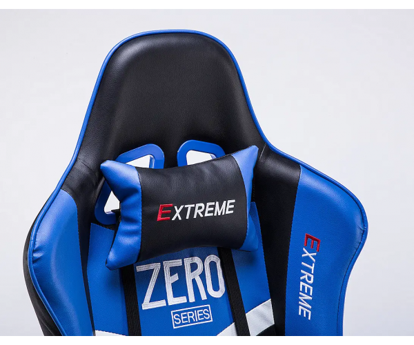 Ігрове крісло для геймерів та роботи EXTREME ZERO чорно синій геймерське крісло для дому - изображение 8