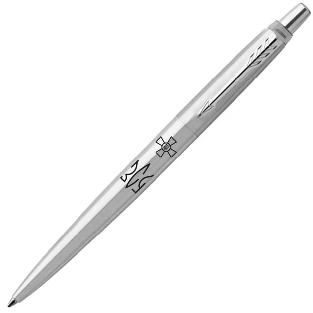 Кулькова ручка Parker JOTTER 17 ARMY SS CT BP Емблема ЗСУ + Напис 16132_W101b - Фото 4 Кулькова ручка Parker JOTTER 17 ARMY SS CT BP Емблема ЗСУ + Напис 16132_W101b - изображение 4