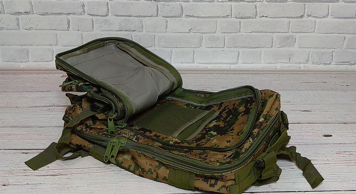 Мужской тактический рюкзак на две лямки 25 л хаки - изображение 2