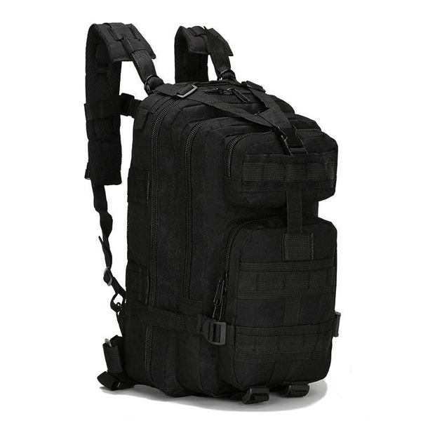Чоловічий штурмовий рюкзак на дві лямки 25 л чорний - зображення 2
