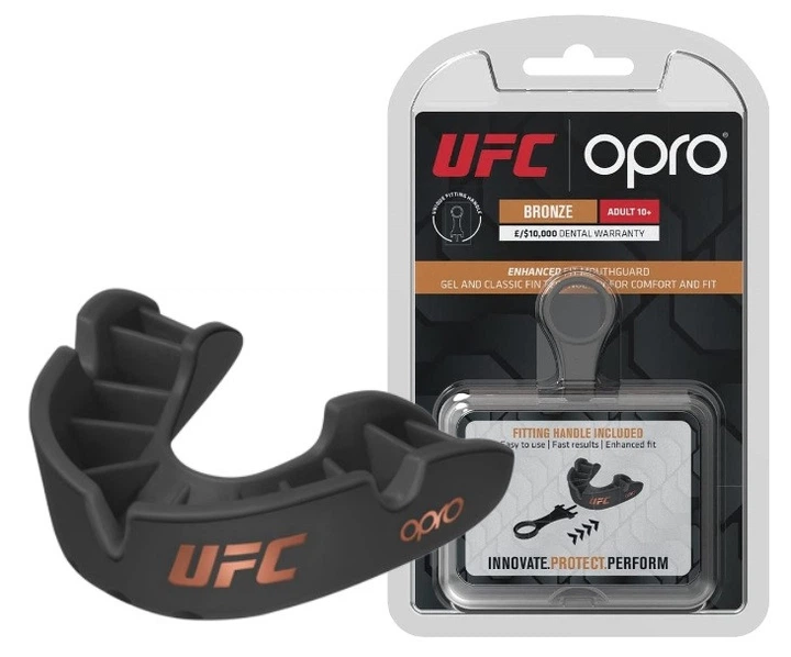 Капа для бокса защитная боксерская защита для единоборств OPRO Bronze UFC Hologram Black (OPT-3901) - Фото 1 Капа для бокса защитная боксерская защита для единоборств OPRO Bronze UFC Hologram Black (OPT-3901) - изображение 1