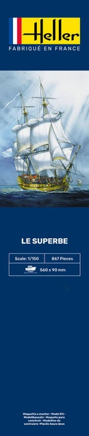 Сборная модель 1/150 парусное судно LE SUPERBE Heller 80895 - Фото 8 Сборная модель 1/150 парусное судно LE SUPERBE Heller 80895 - изображение 8