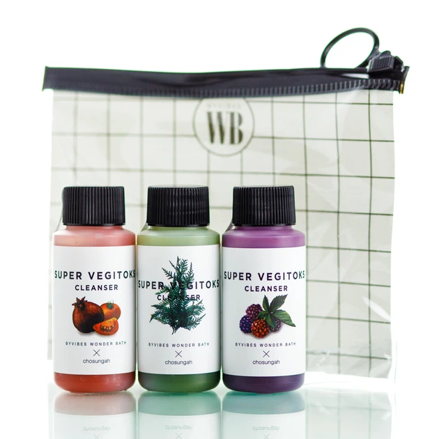 Набір мініатюр детокс-гелів Wonder Bath Super Vegitoks Cleanser