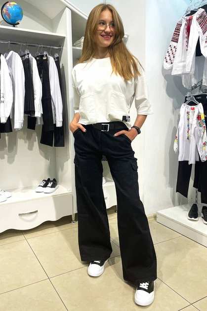Джинсы A-yugi Jeans 170 см Черный (2125000810485) - изображение 7