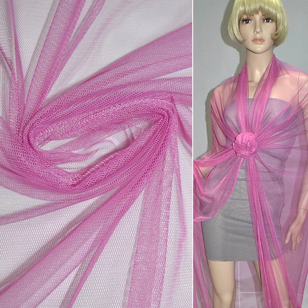 Сетка мягкая тонкая розово-малиновая, ш.165 (14334.036) - Фото 1 Сетка мягкая тонкая розово-малиновая, ш.165 (14334.036) - изображение 1