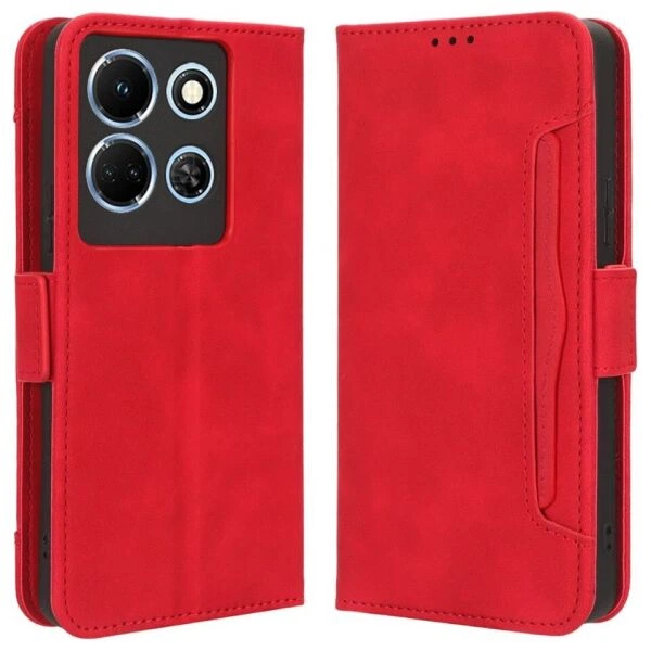 Чехол Deexe Wallet Stand для Infinix Note 30 - Red - Фото 1 Чехол Deexe Wallet Stand для Infinix Note 30 - Red - изображение 1