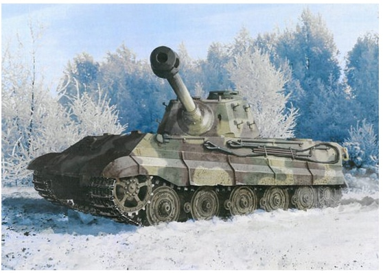Сборная модель 1/35 танк King Tiger Late Production w/New Pattern Track Dragon 6900 - изображение 2