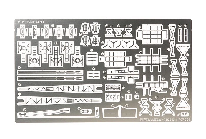 Збірна модель 1/350 японського важкого крейсера Tone Tamiya 78024 - зображення 3