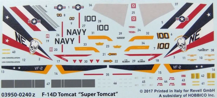 Стартовий набір 1/100 для моделізму F-14D Super Tomcat Revell 63950 - зображення 8