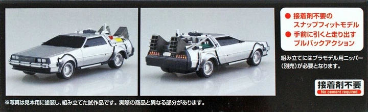 Сборная модель 1/43 автомобиль DeLorean DMC-12 "Back to the Future II" Aoshima 05476 - изображение 3