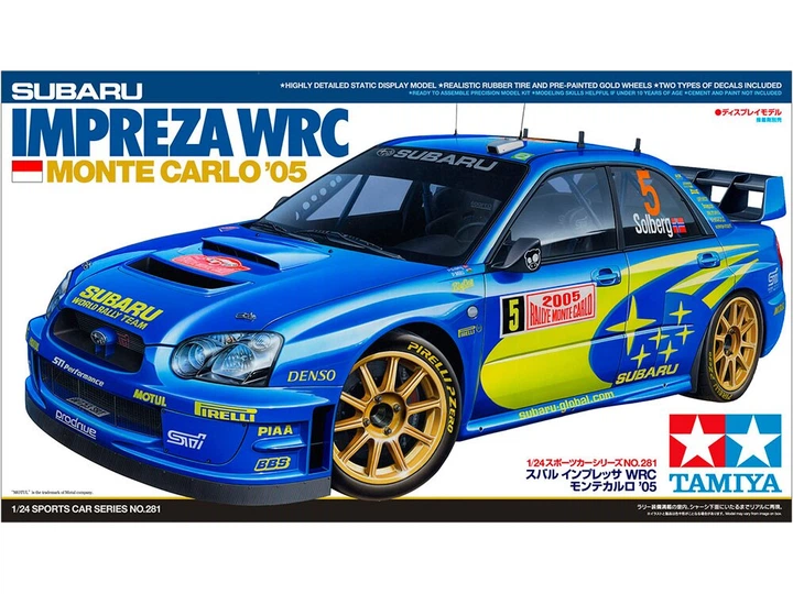 Сборная модель 1/24 автомобиля Subaru Impreza WRC Monte Carlo '05