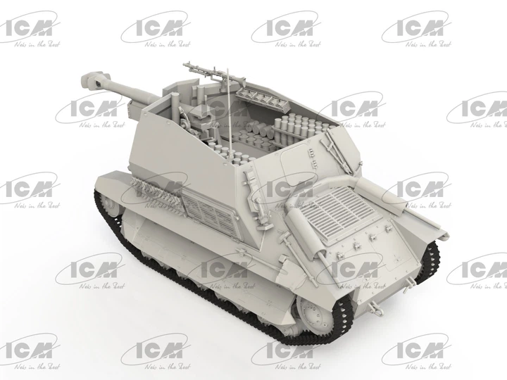 Збірна модель ICM 10.5cm leFH 16 Sf auf Geschutzwagen FCM36 f Німецька самохідна гаубиця 2 СВ 35340 - зображення 12