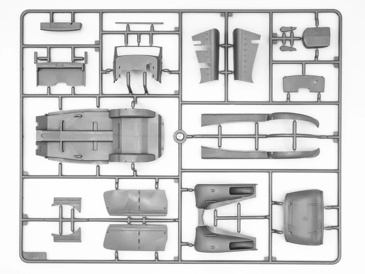 Сборная модель 1/35 Typ 770K Tourenwagen, Автомобиль германского руководства 2 Мировой войны с поднятым тентом ICM 35534 - изображение 9