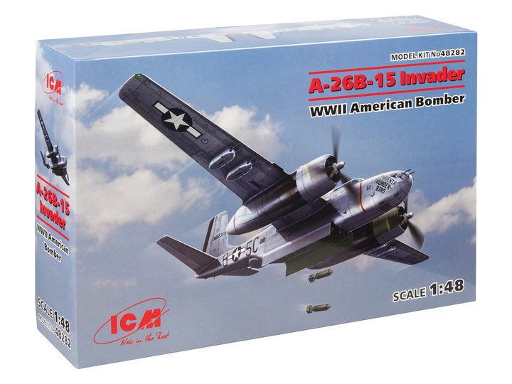 Сборная модель ICM A-26B-15 Invader, Американский бомбардировщик 2СВ 48282 - Фото 1 Сборная модель ICM A-26B-15 Invader, Американский бомбардировщик 2СВ 48282 - изображение 1