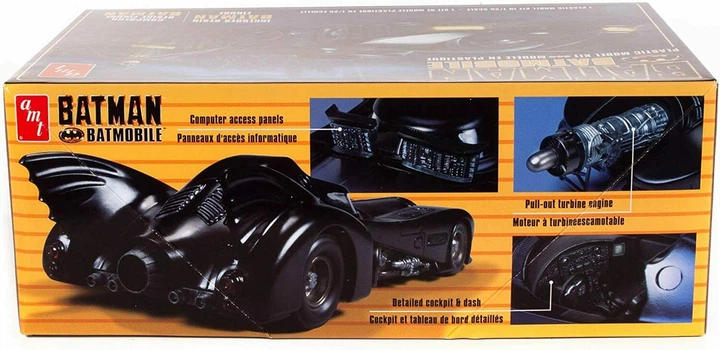 Сборная модель автомобиля Batmobile Includes Resin Batman Figure Model Kit AMT 01107 1/25 - изображение 2